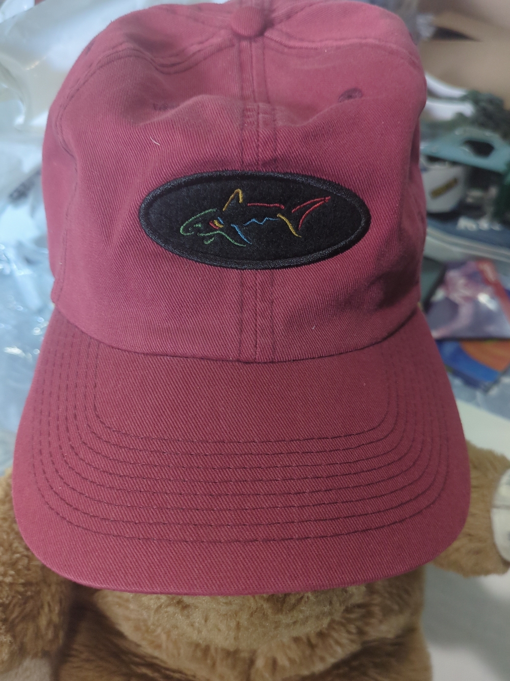 Unbranded Maroon Greg Norman Shark Embroidered Baseball Cap